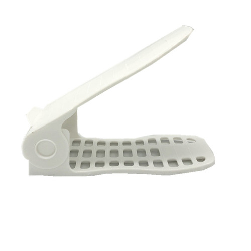 Plastic Adjustable Shoe Rack, Shoe Organizer, Simple Shoe Stand, Double Layer Integrated, Convenient Shoe Cabinet Storage