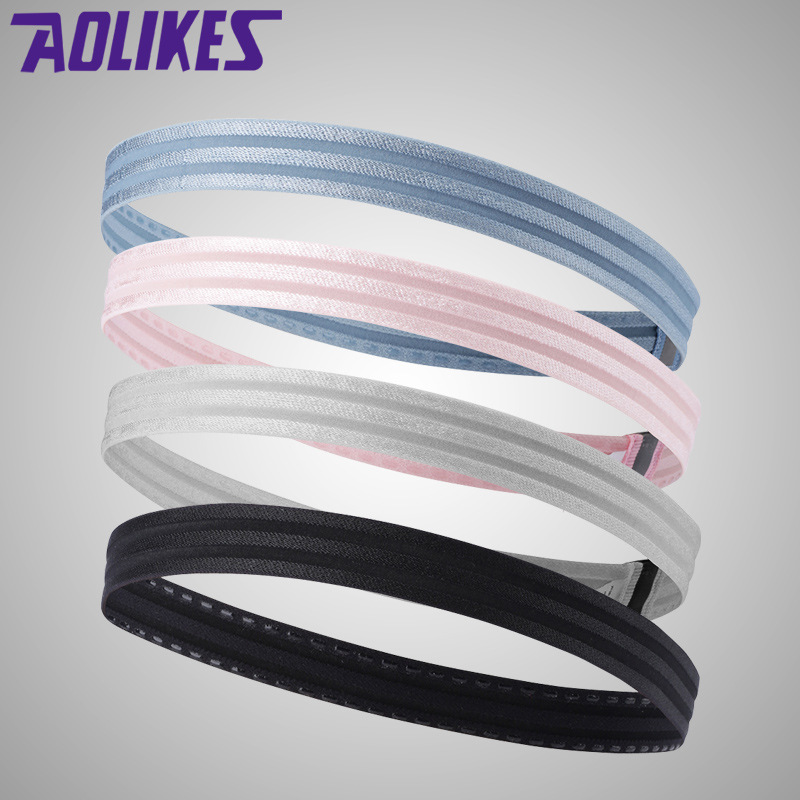 Diadema deportiva de silicona antideslizante correr deportes antitranspirante banda fitness yoga banda para el cabello banda reflectante para el cabello que guía el sudor
