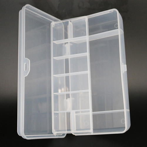 Wholesale double-layer fishing gear box plastic lure box multi-functional storage box lure box