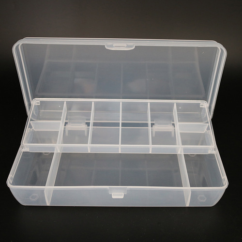 Wholesale double-layer fishing gear box plastic lure box multi-functional storage box lure box