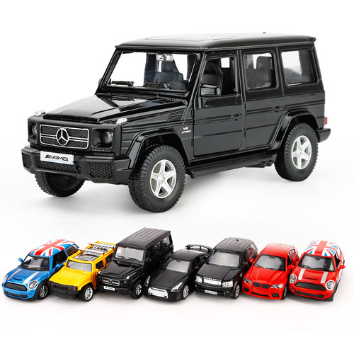 Factory price direct supply 1:36 pull back alloy car model, various off-road vehicle simulation sports car baking cake accessories