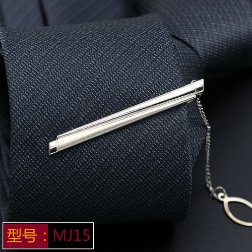 Tie clip men's formal wear men's silver simple wholesale quality supply business tie clip professional security