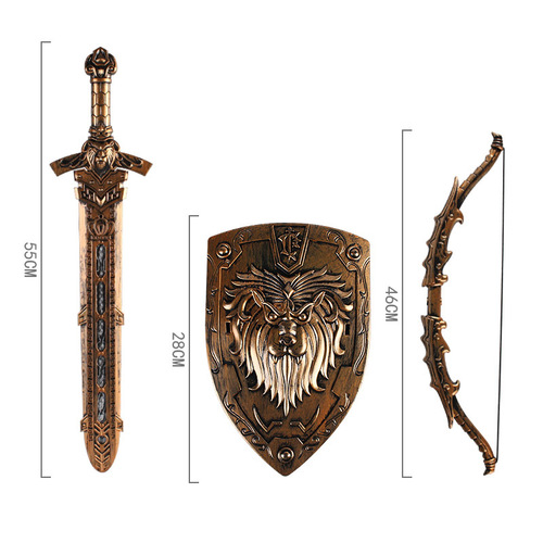 Amazon's new product Bronze weapon set combination Creative model simulation children's bow and arrow set