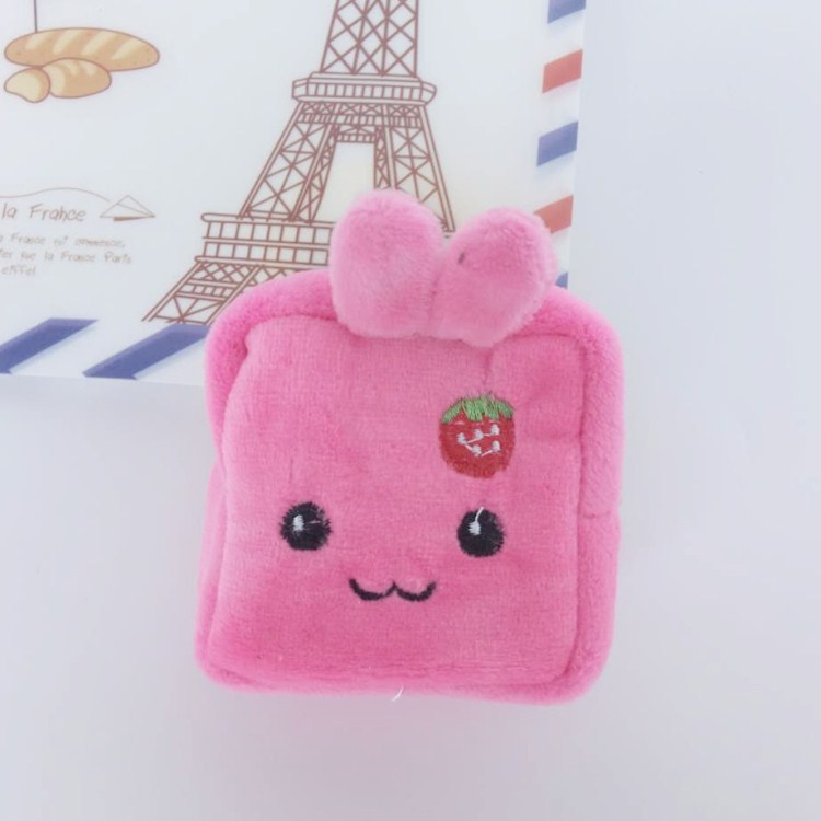 Monedero de felpa para mujer estilo japonés y coreano con diseño de Totoro bolso cuadrado para llaves