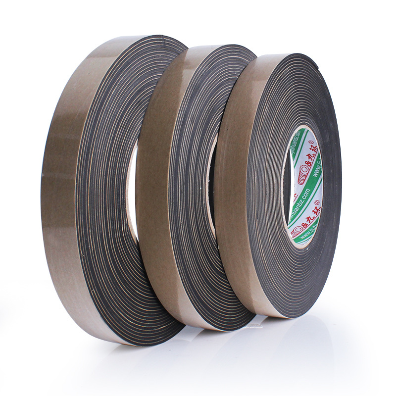2mm negro cinta de espuma EVA anticolisión tira de sellado esponja de espuma EVA de una sola cara de espuma de cinta adhesiva troquelado