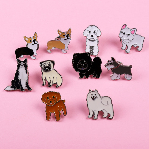 New fashionable accessories, pug dog brooch, pet brooch, corsage badge, various manufacturers directly supply