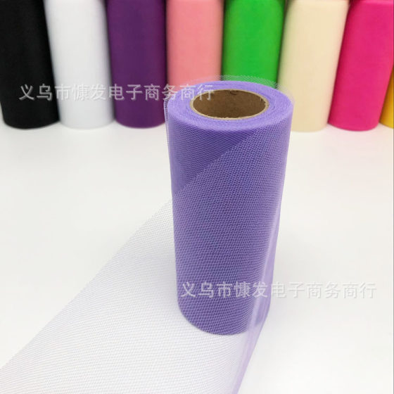 6 Inch 25 Yards Medium Hard American Mesh Roll Yarn Wedding Birthday Arrangement Decorative DIY Fabric Doll Gauze Skirt Fabric