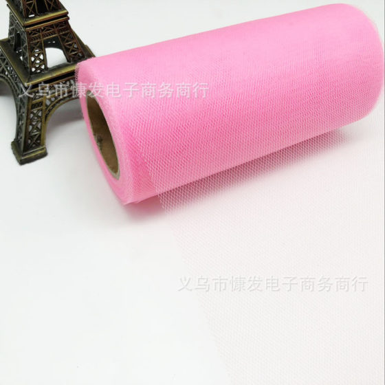 6 Inch 25 Yards Medium Hard American Mesh Roll Yarn Wedding Birthday Arrangement Decorative DIY Fabric Doll Gauze Skirt Fabric