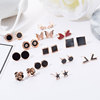 Earrings stainless steel, small accessory, simple and elegant design, light luxury style, wholesale