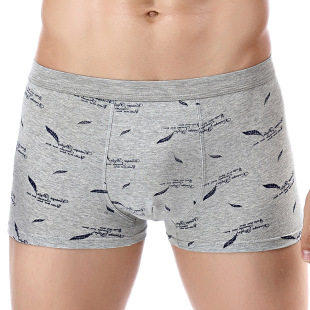 Printed cotton men's underwear cotton U convex boxer underwear mid waist underwear men's printed boxer underwear wholesale