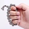 Retro -cold air, six characters, Six words Thai silver Buddha beads men and women are domineering by couple bracelet manufacturers a generation