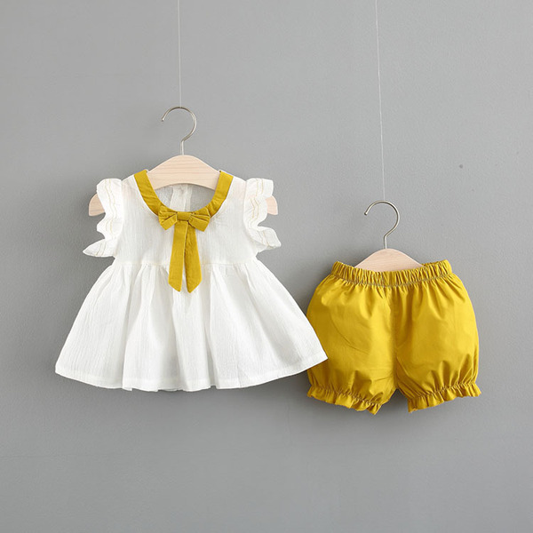 summer trousers sleevless with bow