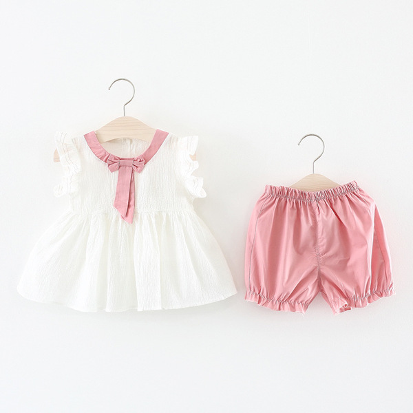 summer trousers sleevless with bow