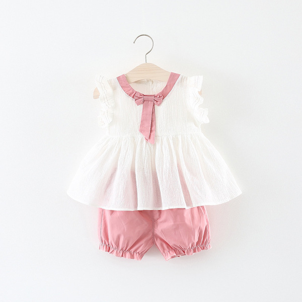 summer trousers sleevless with bow