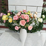 Завод поставка 6 Вилка бык роуз моделирование цветок континентальный роз моделирование цветок гостиная Формула моделирование цветок