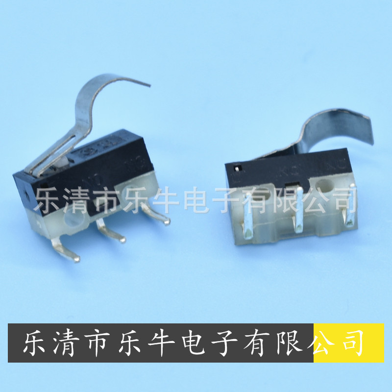 微动开关 弯脚侧插 限位开关 行程开关 弯脚轻触开关 KW-10鼠标型