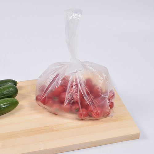 Bags with flat mouth, vest-type, disposable food-grade, cut kitchen refrigerator food, continuous roll plastic bags