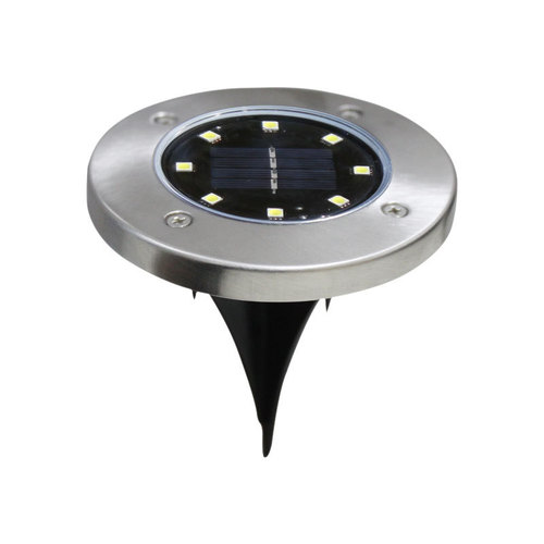 Solar underground light 8LED stainless steel outdoor new ground lawn light courtyard garden rainproof villa floor light