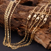 Accessory, glossy golden universal necklace suitable for men and women, wish