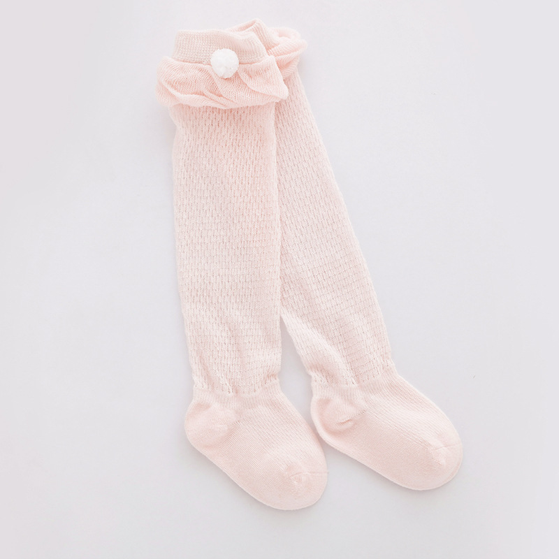 Calcetines de bebé calcetines altos delgados de malla de verano calcetines de encaje para niñas calcetines largos anti-mosquito para bebés sobre los calcetines de la rodilla al por mayor