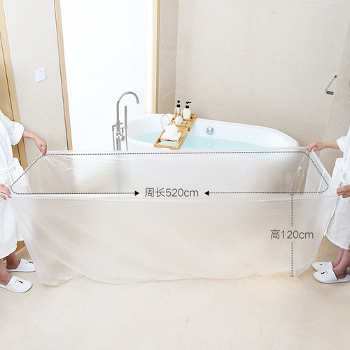 Time travel disposable bath bag thickened bath bag bathtub cover wooden bucket bag SPA plastic bath bag
