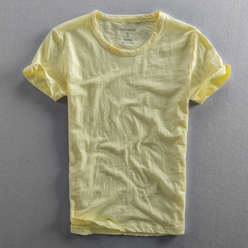 Men's thin breathable cotton T-shirt