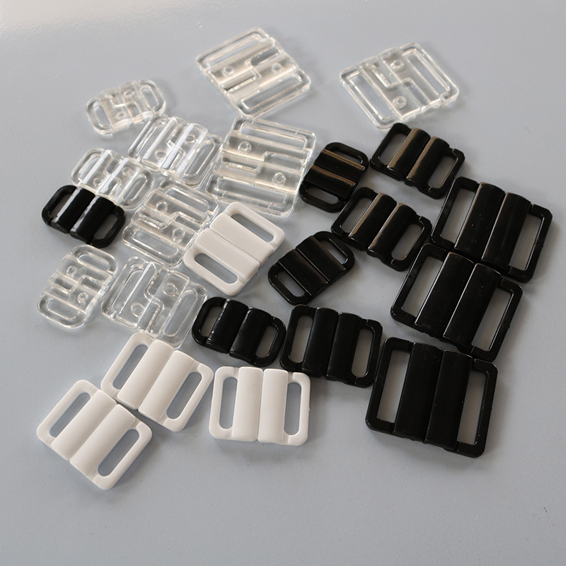High-Quality Black and White Plastic Buckle, Swimsuit Buckle Accessories, Transparent Plastic Buckle, 3.0 Back Buckle