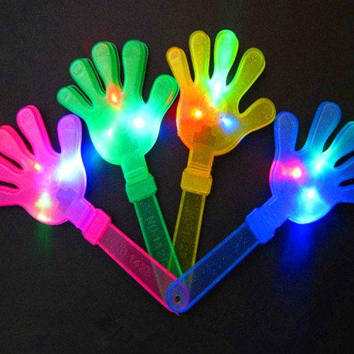 28CM large clap device, luminous hand clap, plastic toy applause, cheering clap, flashing palm clap