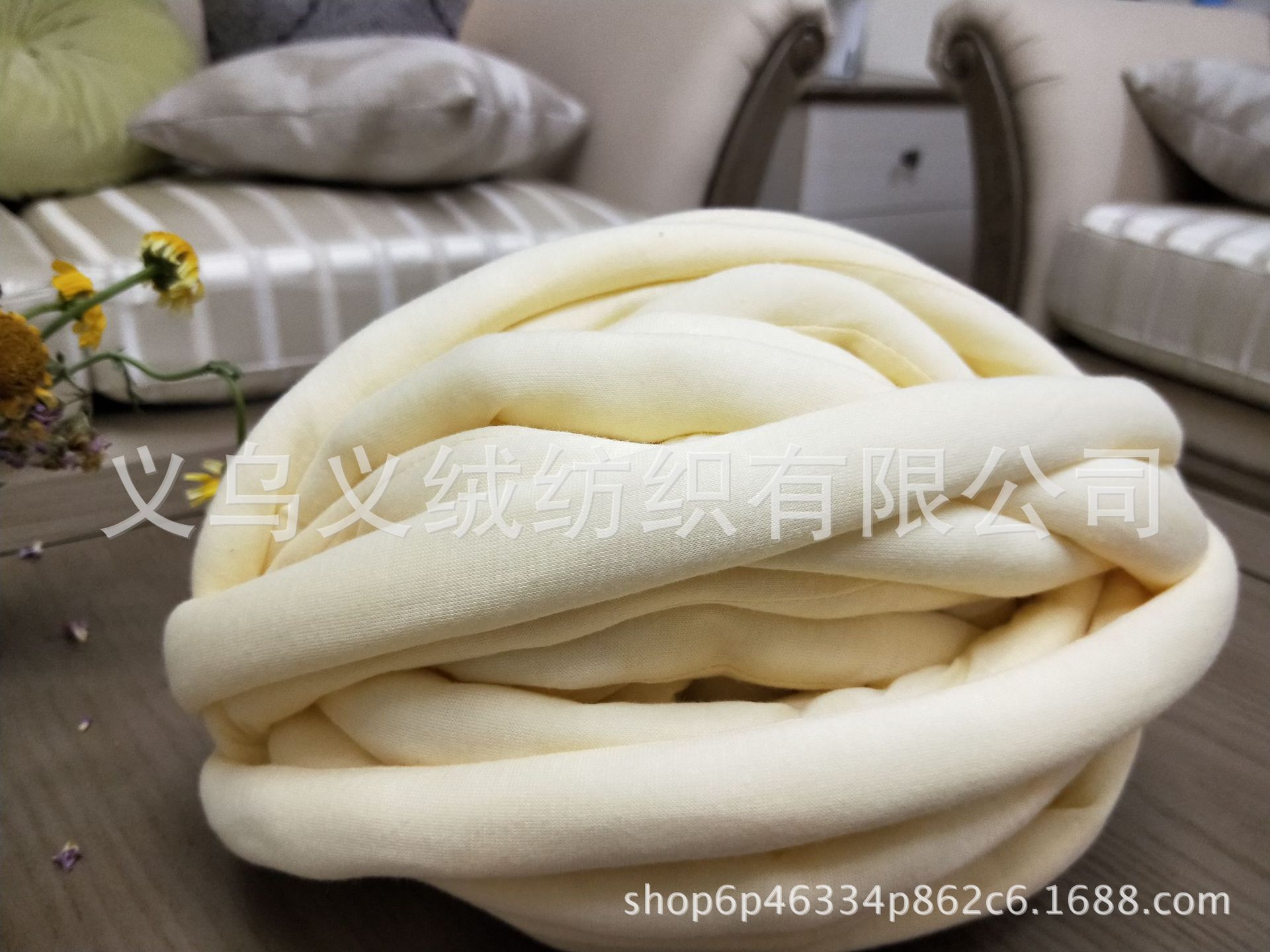 2,5 cm hilo de relleno hilo de algodón hilo de hielo Isla de lana hilo de tela tejido a mano circunferencia de la cama gato nido manta hilo tejido a mano lana gruesa