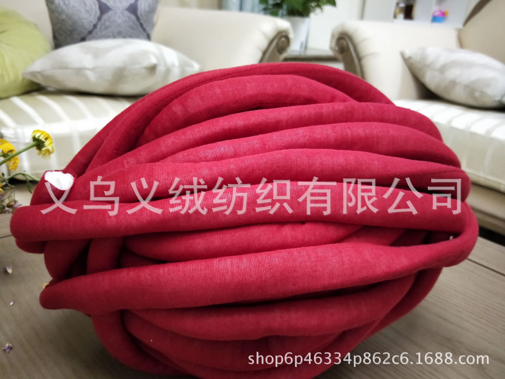 2,5 cm hilo de relleno hilo de algodón hilo de hielo Isla de lana hilo de tela tejido a mano circunferencia de la cama gato nido manta hilo tejido a mano lana gruesa