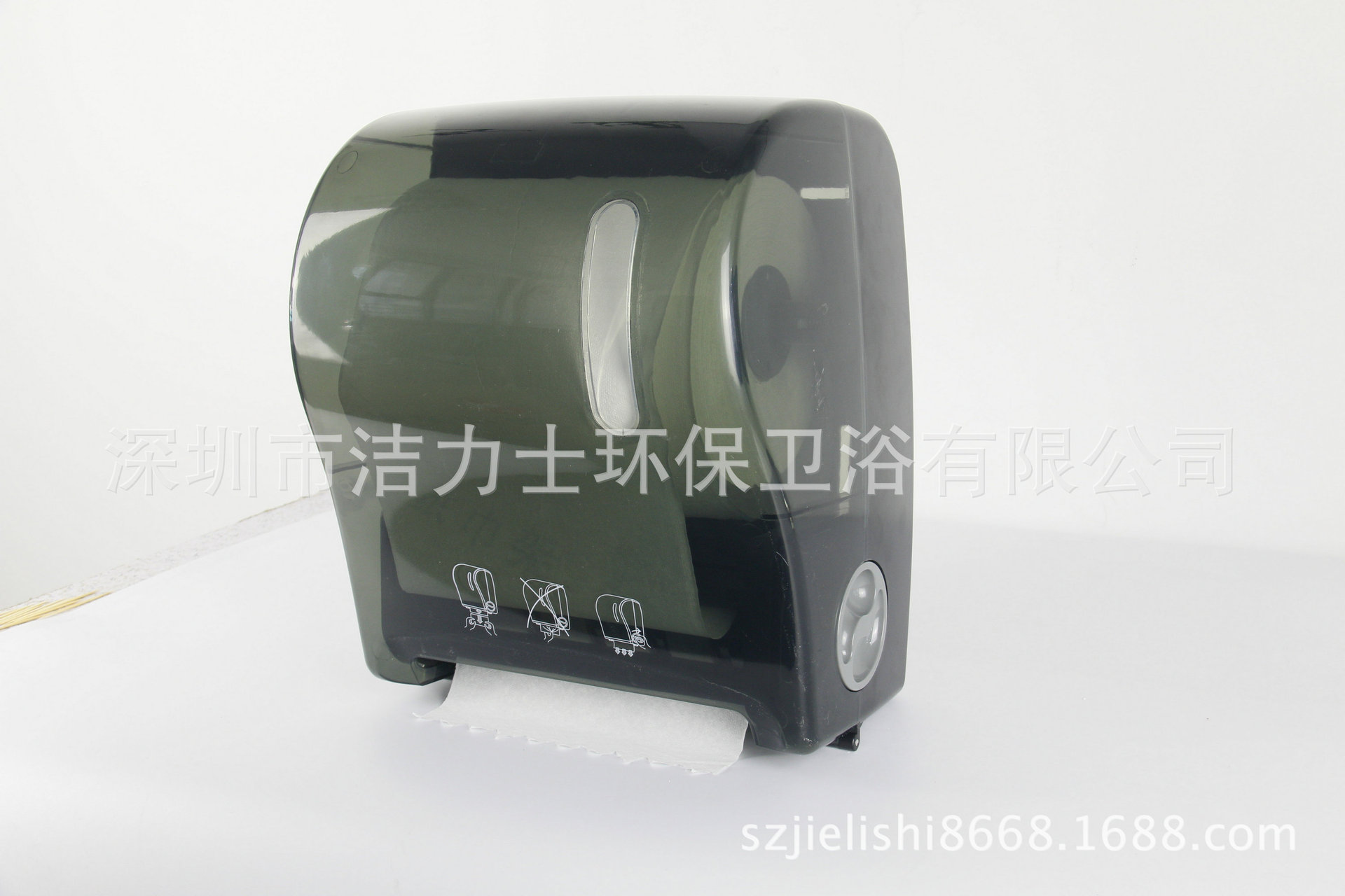 Dispensador semiautomático de papel higiénico de gran rollo, soporte para toallas de mano, ideal para baños de hotel