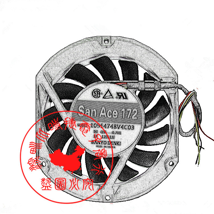 三洋SANOY 17025 17cm工业风扇 48V铝框风扇 109E4748V4C03