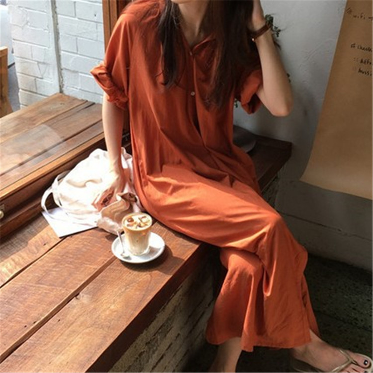 Summer elegant solid color long dress