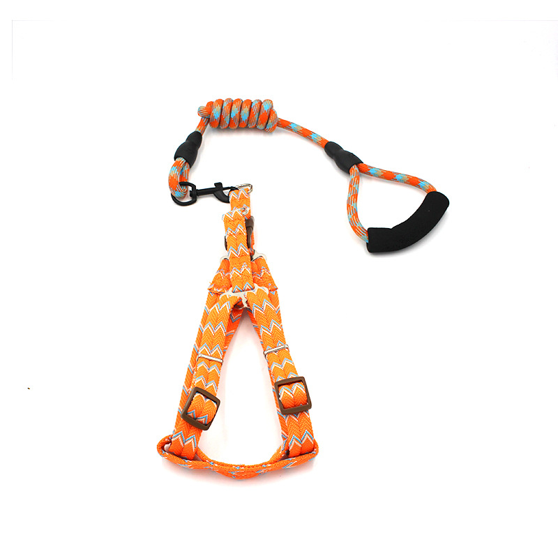 Para mascotas correa de nylon hilo pecho traje perro cuerda gato cadena collar suministros en stock al por mayor
