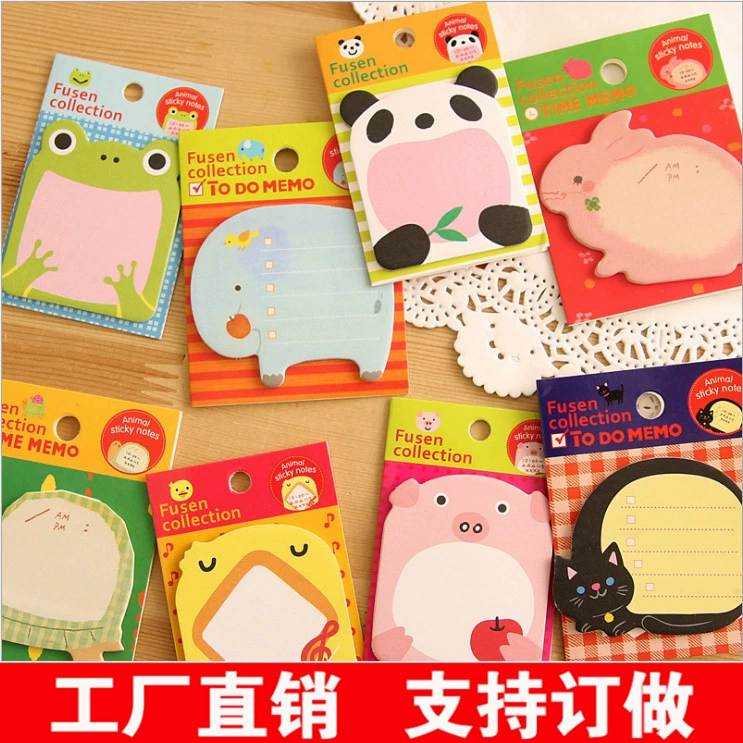 Creative Post-It Notes N раз Post-It Notes Все Post-It Notes Студенческие подарки Мультфильм животных Post-It Notes оптом