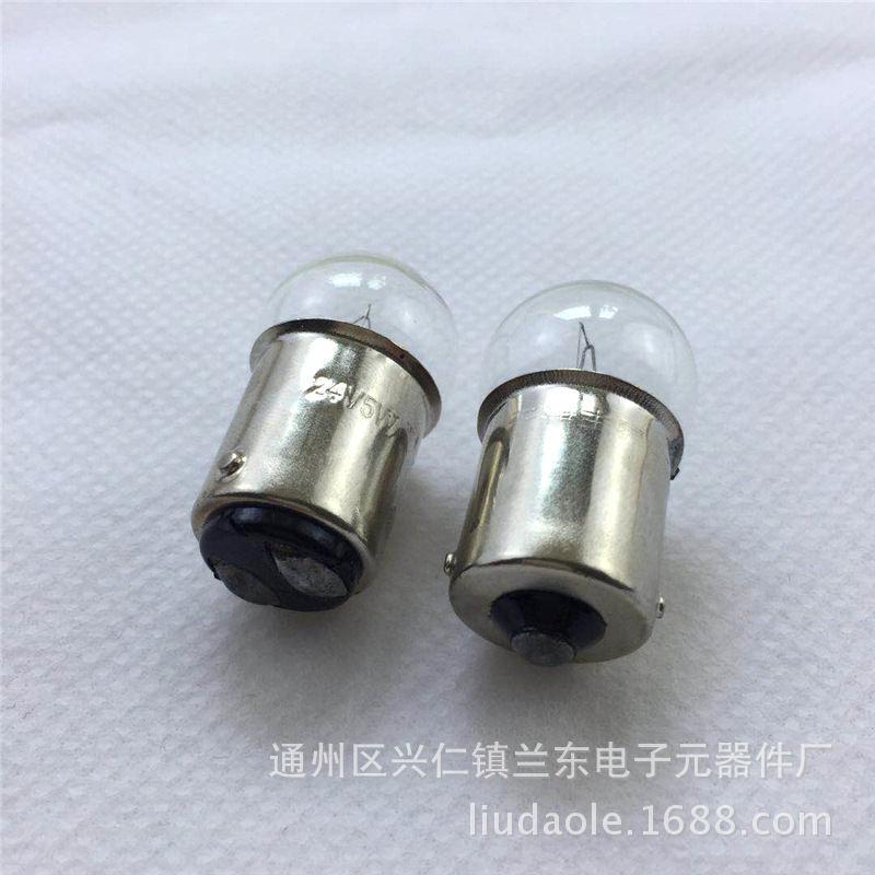G18 molybdenum wire bulb, round 12V/24V, B15 single-contact automotive turn signal bulb.