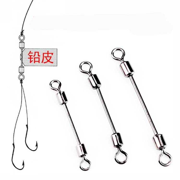 Lead sheet swivel quick pin closed lead leather seat double-head swivel fishing gear small accessories manufacturer wholesale