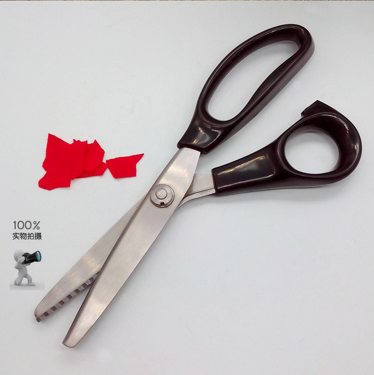 日本高质量花边剪刀布样布艺剪 波浪型锯齿剪刀 剪纸剪布