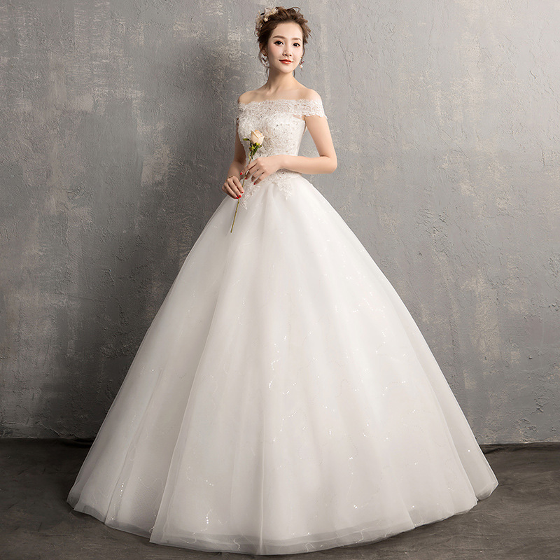 [Wedding Dress] 2025 New Korean Style Bride Floor-Length Wedding Custom-Made Light Forest Style Simple Maternity Wedding Dress