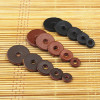 Leather pad, beads, accessory walnut with accessories, new collection, 6-14mm, handmade