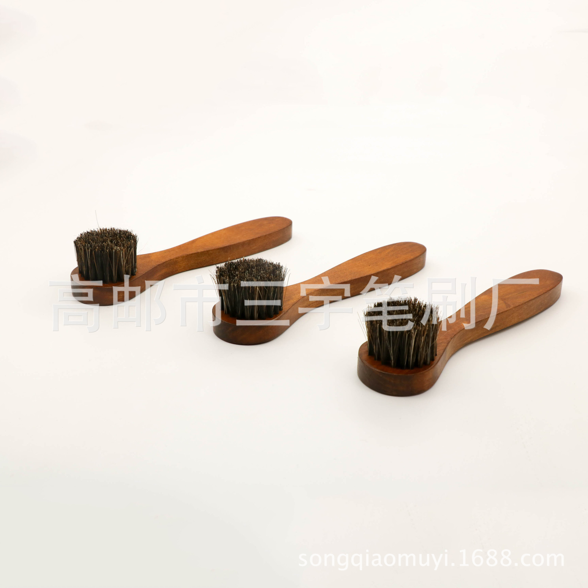 Venta al por mayor de alta calidad cepillo de zapatos de cuero cepillo de limpieza eliminación de polvo de pelo de caballo de haya fabricante profesional ventas directas