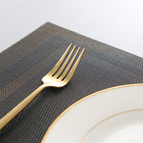 Simple modern Western food mat, thermal insulation, anti-scalding and anti-slip plate mat, home hotel, PVC Nordic style rectangular