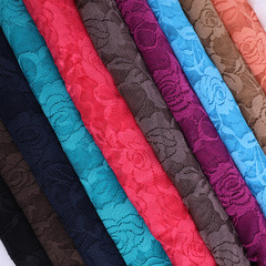 大量 玫瑰花彈力蕾絲面料 錦氨蕾絲提花立體面料打底衫連衣裙