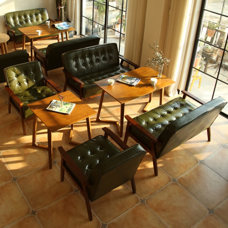 Commercial Milk Tea Shop and Cafe Tables and Chairs, Nordic Booth Sofas, Dessert Shop and Western Restaurant Furniture