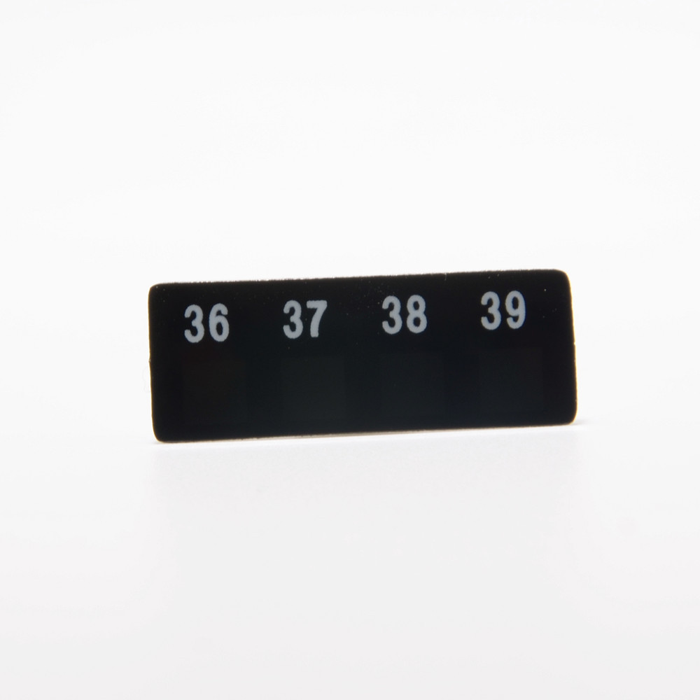 Temperature measurement sticker on forehead