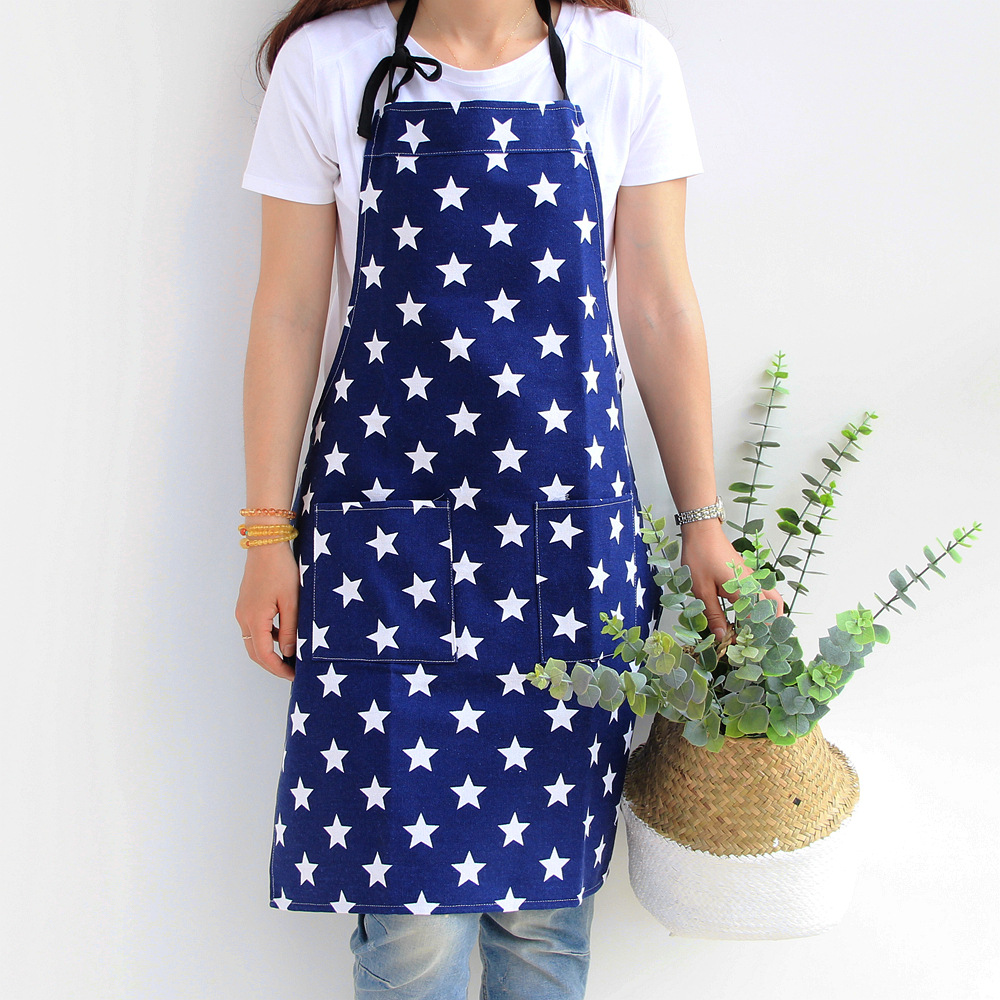 Delantal de estilo japonés pintura de la lona ropa de cocina ropa de trabajo tienda de ropa de panadería hornada espesado delantal de algodón de poliéster fabricante