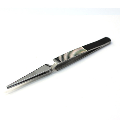4-piece stainless steel thickened tweezers set Elbow electronic cleaning clamping tweezers DIY repair tools 35g