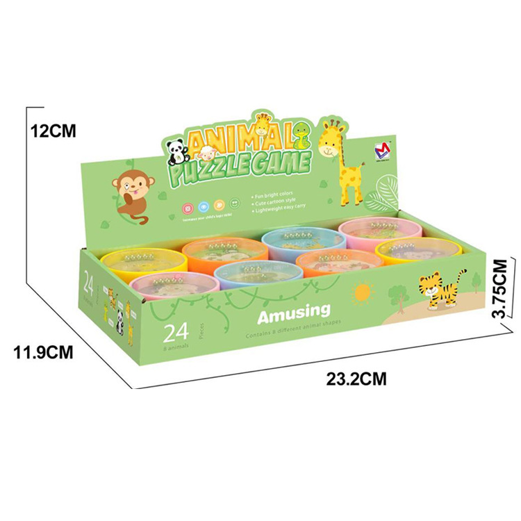 Mini inteligencia para niños Bola de equilibrio Bola de laberinto juguete divertido juego de rompecabezas 24 paquete comercio exterior