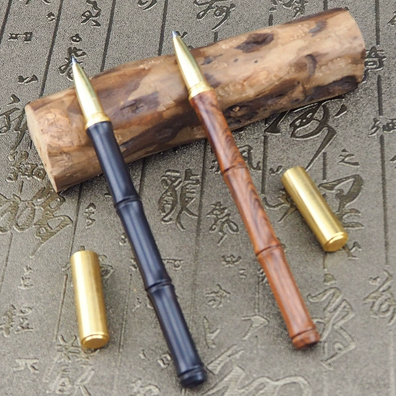Древний стиль Холл сандаловая ручка для подписи черное дерево Африканский палисандр имитация бамбука гелевая ручка студент письменная ручка завод прямые поставки