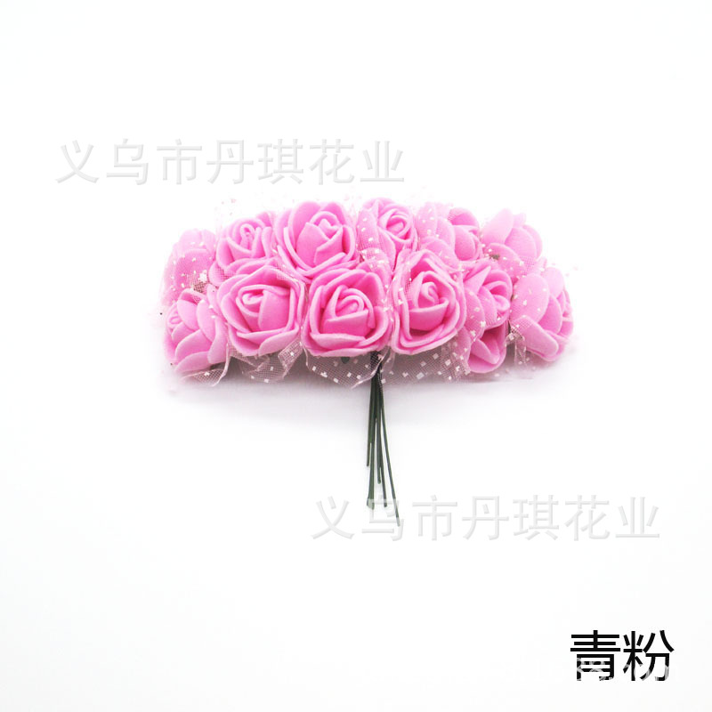 Suministro 2,5 cm PE flor caja de dulces con accesorios de hilo de espuma flor multicolor DIY Garland material flor Accesorios